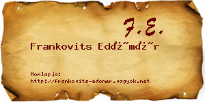 Frankovits Edömér névjegykártya